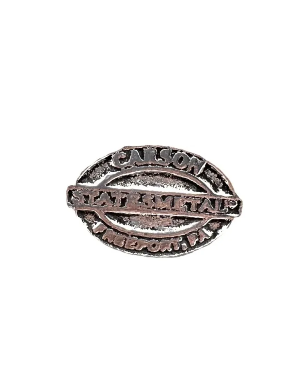 Vtg Carson Slatesmetal Pewter Pass It On Friendship Angels Plate